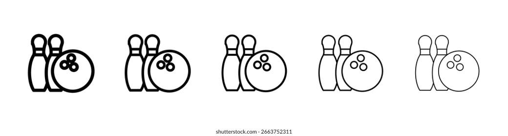 Bowling-Symbol, Vektorsammlung. EPS 10