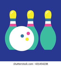 Bowling Icon Vector Colorful, Bowling Vector, Bowling Icon