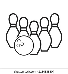 bowling icon vector design template