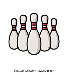 bowling icon vector design template in white background