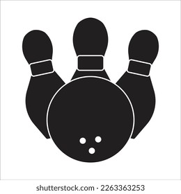 bowling icon vector design template