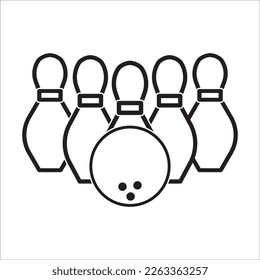 bowling icon vector design template