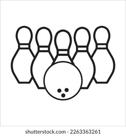 bowling icon vector design template