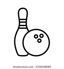 bowling icon vector design template simple and clean