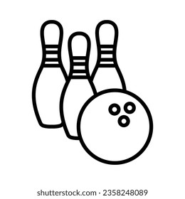 bowling icon vector design template simple and clean
