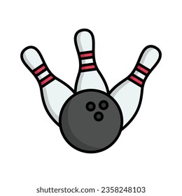 bowling icon vector design template simple and clean