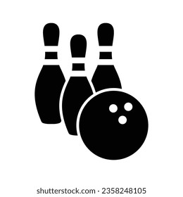 bowling icon vector design template simple and clean