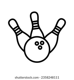 bowling icon vector design template simple and clean