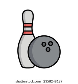 bowling icon vector design template simple and clean