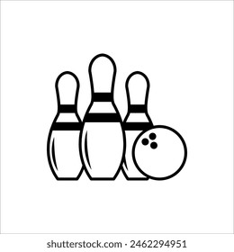 Bowling icon. Bowling icon vector design template for web design, app, and UI.