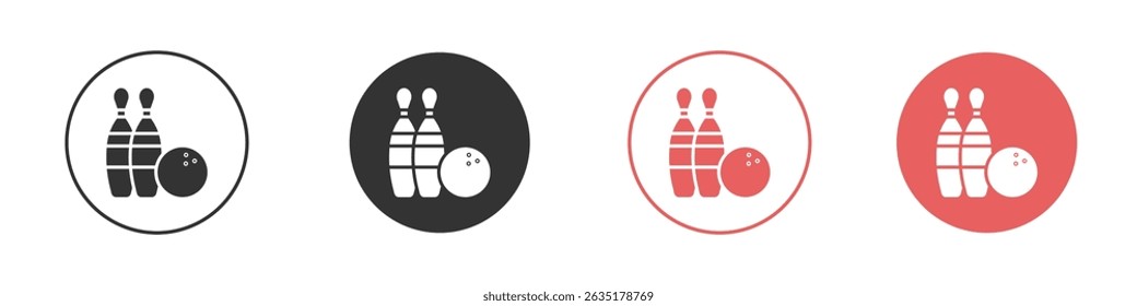 Bowling icon vector design template simple and clean style