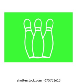 bowling icon vector  doodle color 