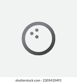 Bowling Icon Vector Editable Color