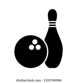 Bowling Icon Vector. Glyph Style. EPS 10.