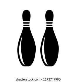 Bowling Icon Vector. Glyph Style. EPS 10.