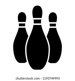 Bowling Icon Vector. Glyph Style. EPS 10.
