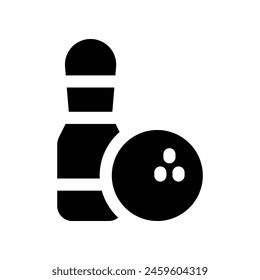 bowling icon. vector glyph icon for your website, mobile, presentation, and logo design.