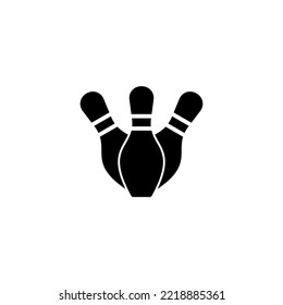 Bowling icon vector illustration. bowling ball and pin sign and symbol.