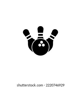 Bowling icon vector illustration. bowling ball and pin sign and symbol.