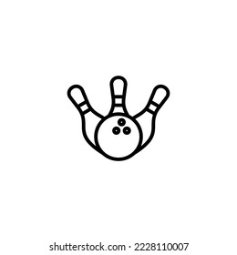 Bowling icon vector illustration. bowling ball and pin sign and symbol.