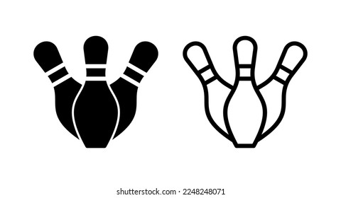 Bowling icon vector illustration. bowling ball and pin sign and symbol.