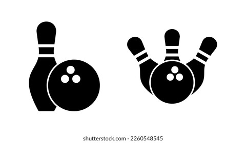 Bowling icon vector illustration. bowling ball and pin sign and symbol.