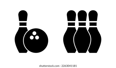 Bowling icon vector illustration. bowling ball and pin sign and symbol.