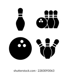 Bowling icon vector illustration. bowling ball and pin sign and symbol.
