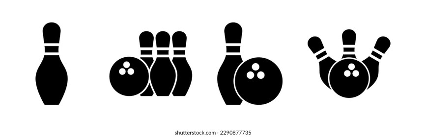 bowling pin and ball clipart