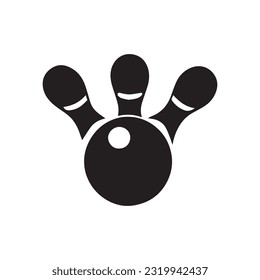 Bowling icon vector illustration. bowling ball and pin sign and symbol.