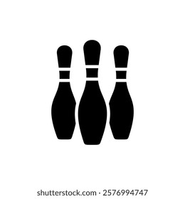 Bowling icon vector illustration. bowling ball and pin sign and symbol.