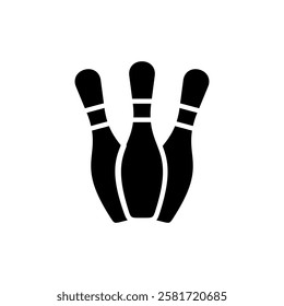 Bowling icon vector illustration. bowling ball and pin sign and symbol.