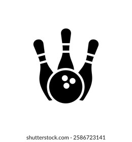 Bowling icon vector illustration. bowling ball and pin sign and symbol.