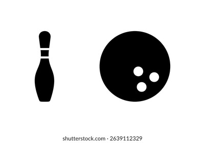 Bowling icon vector illustration. bowling ball and pin sign and symbol.
