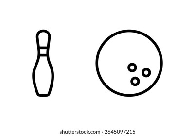 Bowling icon vector illustration. bowling ball and pin sign and symbol.
