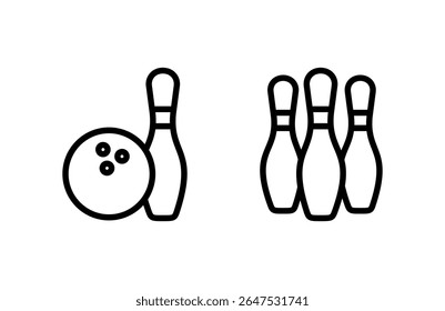 Bowling icon vector illustration. bowling ball and pin sign and symbol.