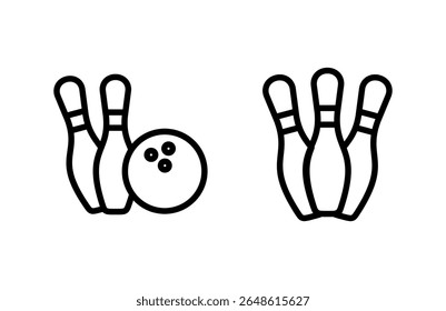 Bowling icon vector illustration. bowling ball and pin sign and symbol.