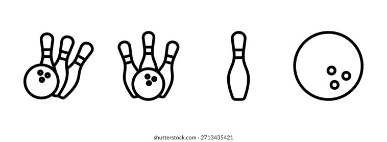 Bowling icon vector illustration. bowling ball and pin sign and symbol.