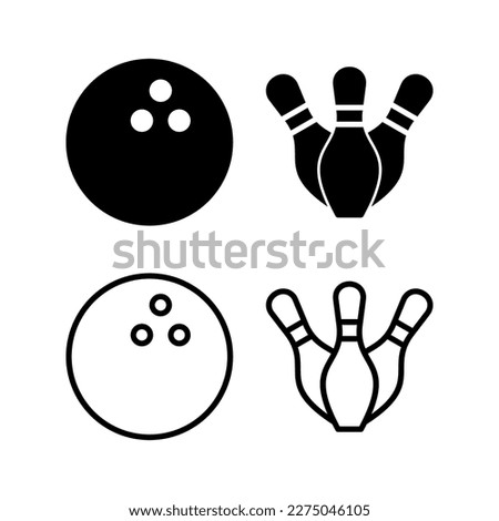 Bowling icon vector illustration. bowling ball and pin sign and symbol.