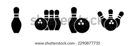 Bowling icon vector illustration. bowling ball and pin sign and symbol.