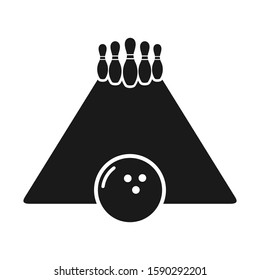 bowling icon vector, illustration design template