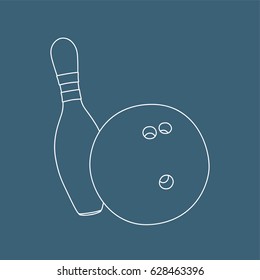 Bowling icon, vector illustration design. Sport objects collection.