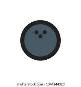 Bowling Icon Vector Illustration in Filled Style for Any Purpose