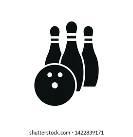 Bowling icon vector illustration flat style