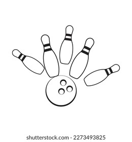 bowling icon vector illustration symbol design