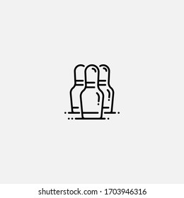 bowling icon vector illustrator sign
