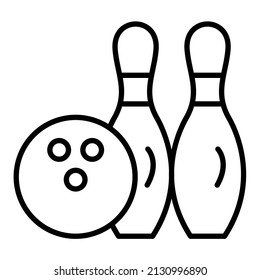 Bowling-Symbol, Vektorbild. Kann auch für Web-Apps, mobile Apps und Printmedien verwendet werden.