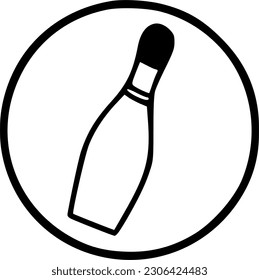 bowling icon vector isolate on white background