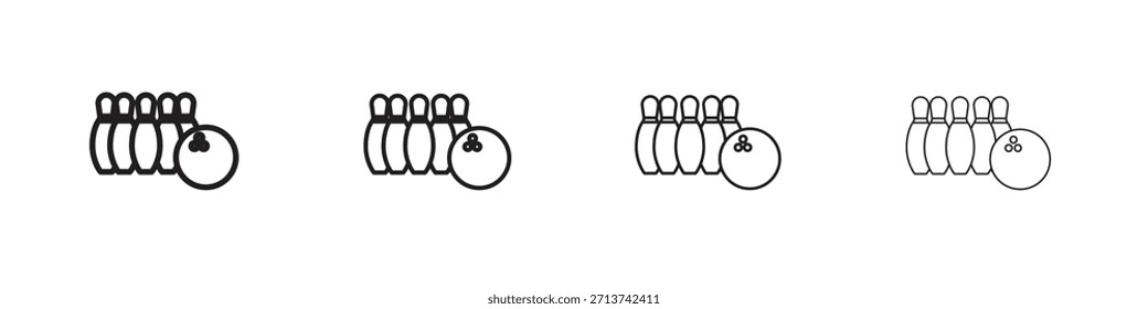Icono de bolos. Vector de pictogramas aislados.