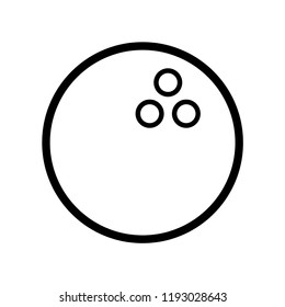 Bowling Icon Vector. Line Art Style. EPS 10.